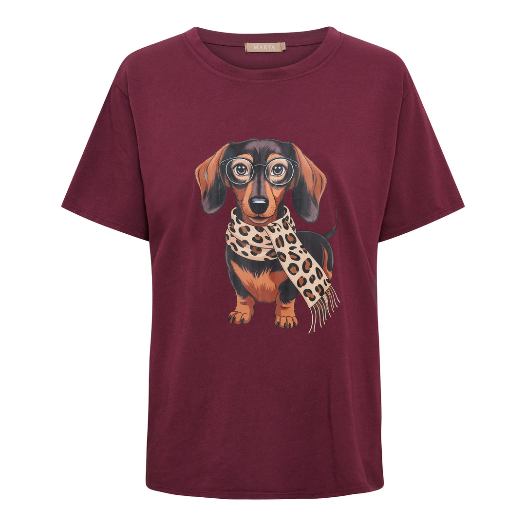 MARTA DU CHATEAU - T-SHIRT - INGE - 0532 -  BORDEAUX
