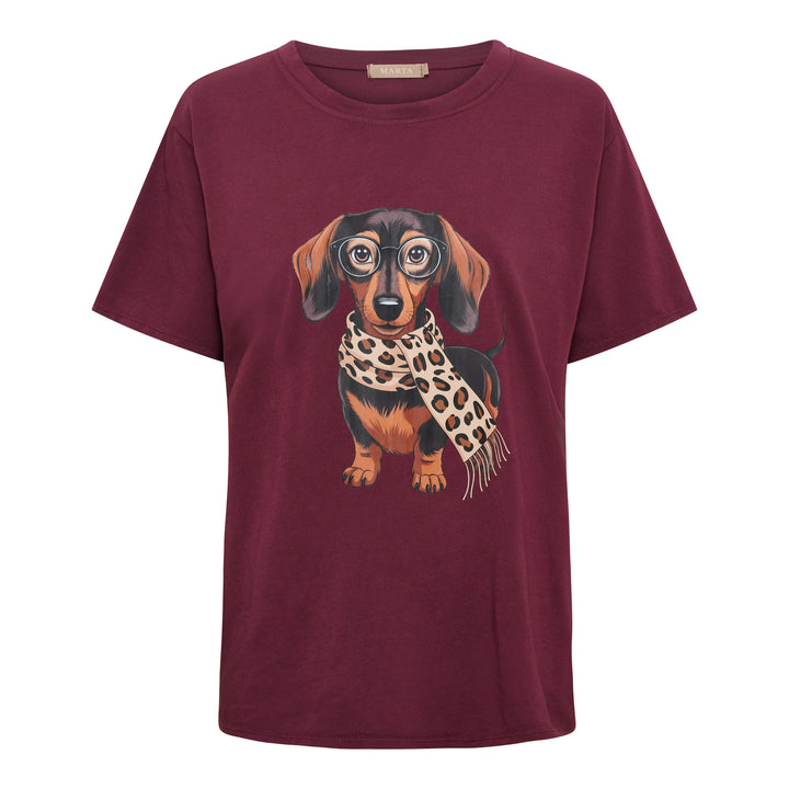 MARTA DU CHATEAU - T-SHIRT - INGE - 0532 -  BORDEAUX