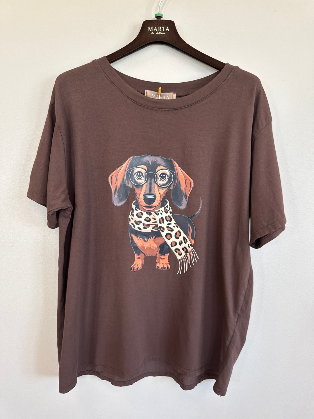 MARTA DU CHATEAU - T-SHIRT - INGE - 0532 - CHOCOLADE