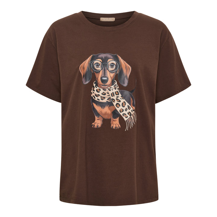 MARTA DU CHATEAU - T-SHIRT - INGE - 0532 - CHOCOLADE