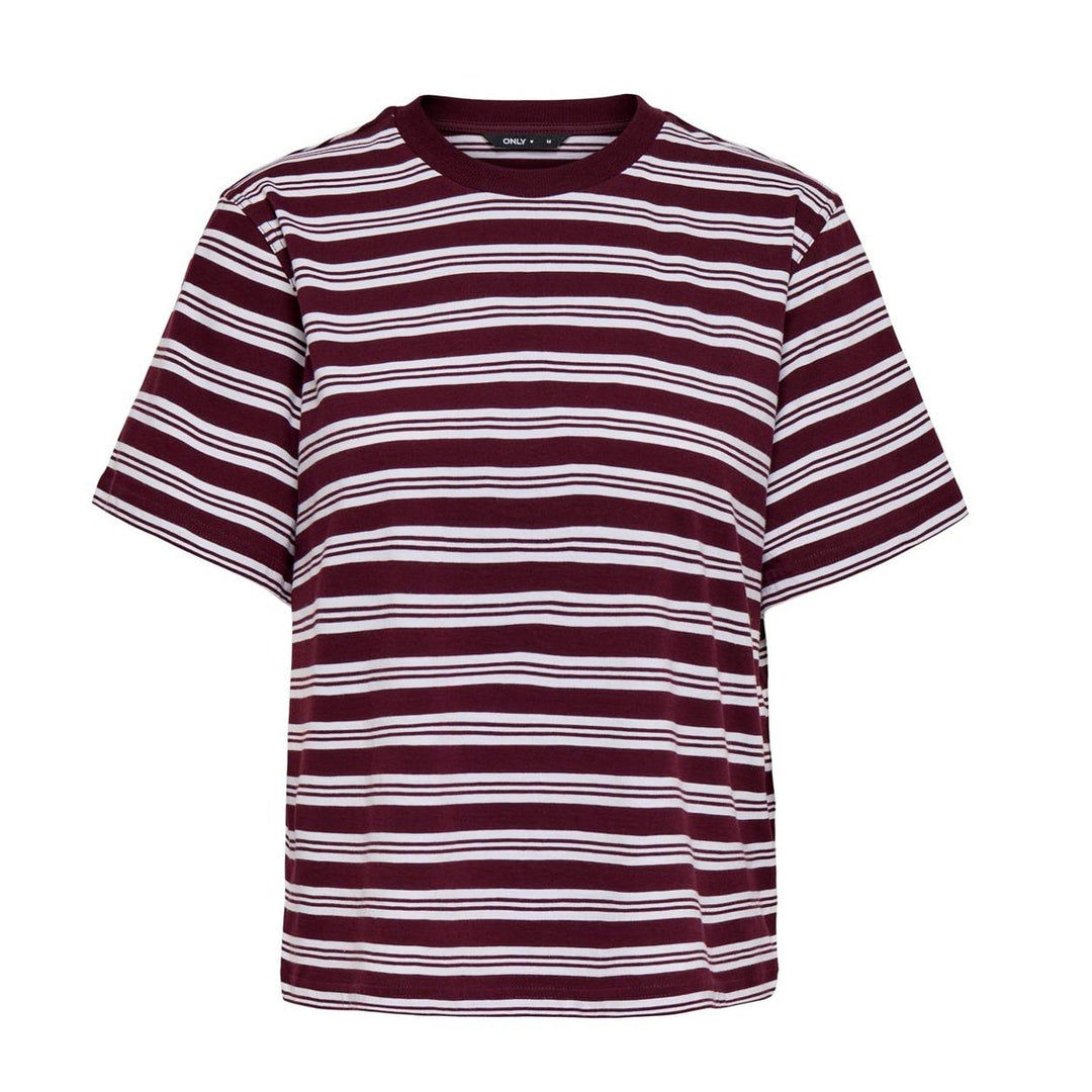 ONLY - T-SHIRT - LIVINA 15272227 - BURGUNDY