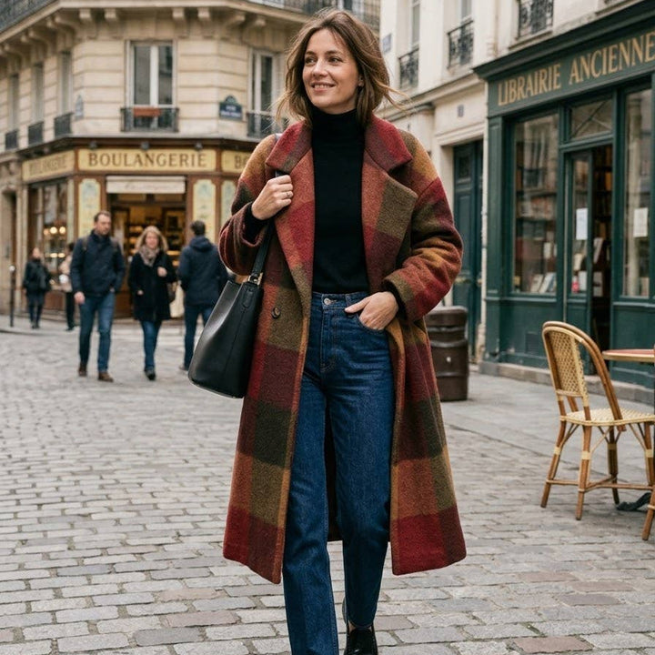 LINEN &amp; COTTON HOUSE - TERNET FRAKKE - 50706 - BORDEAUX 022817