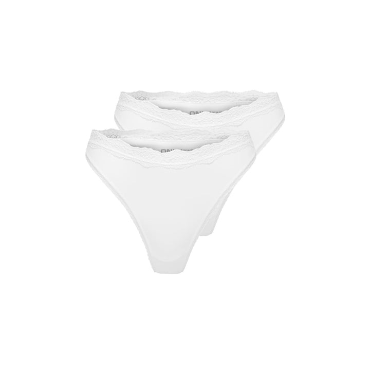 ONLY - 2-PAK TRUSSER - VICKY LACE CHEEKY BRIEF 15354410 - BRIGHT WHITE
