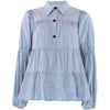 CONTINUE - SKJORTE - SANNA GOLD BUTTONS 15085 - LIGHT BLUE