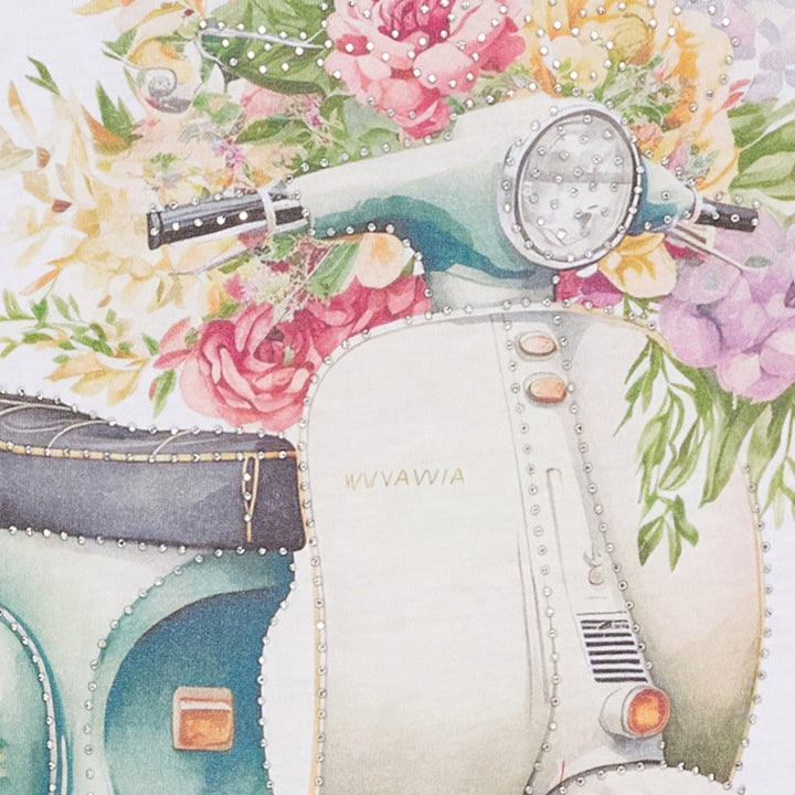 MARTA DU CHATEAU - T-SHIRT - MARIE 1535 - WHITE VESPA