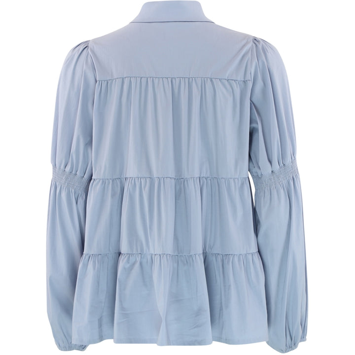 CONTINUE - SKJORTE - SANNA GOLD BUTTONS 15085 - LIGHT BLUE