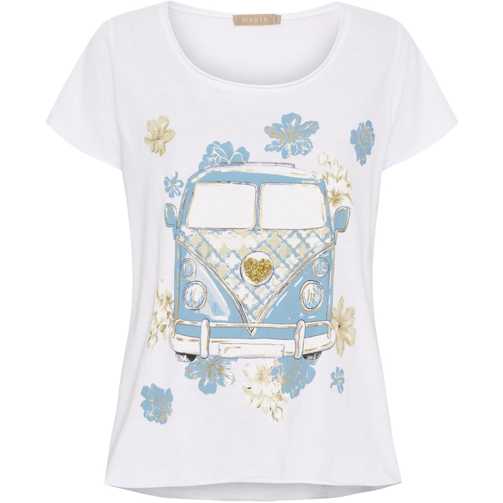 MARTA DU CHATEAU - T-SHIRT - MARIE 1535 - WHITE VW CELESTE