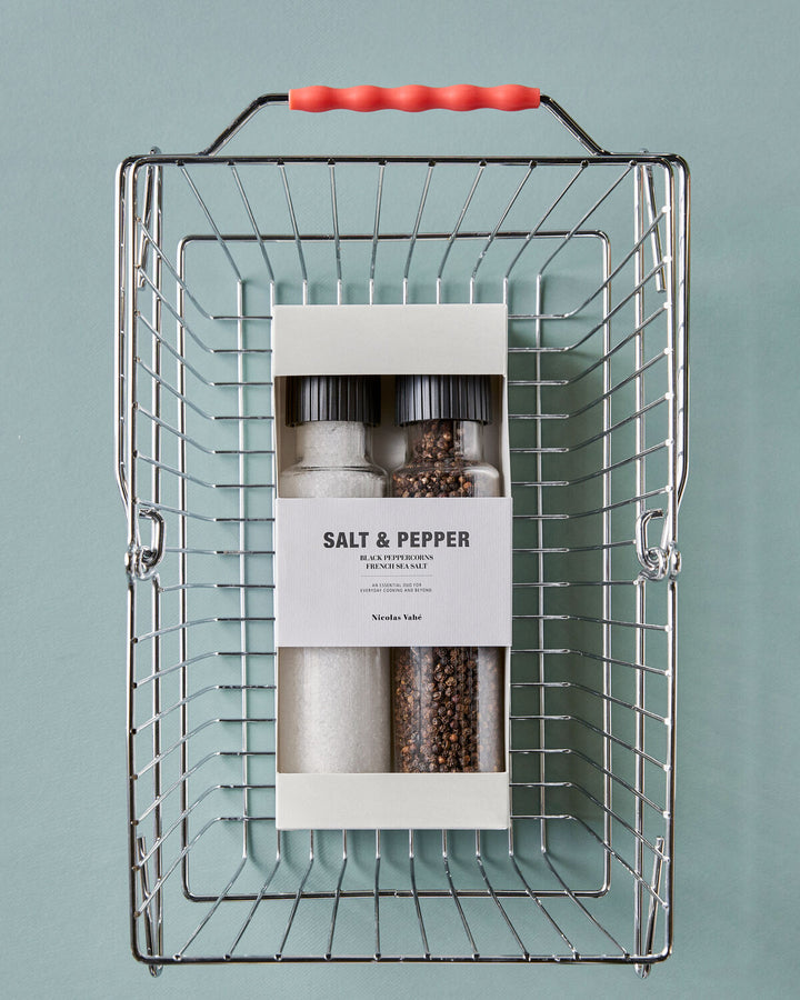 NICOLAS VAHÉ - GAVEÆSKE -  French sea salt + pepper, black, 140|335 g|g