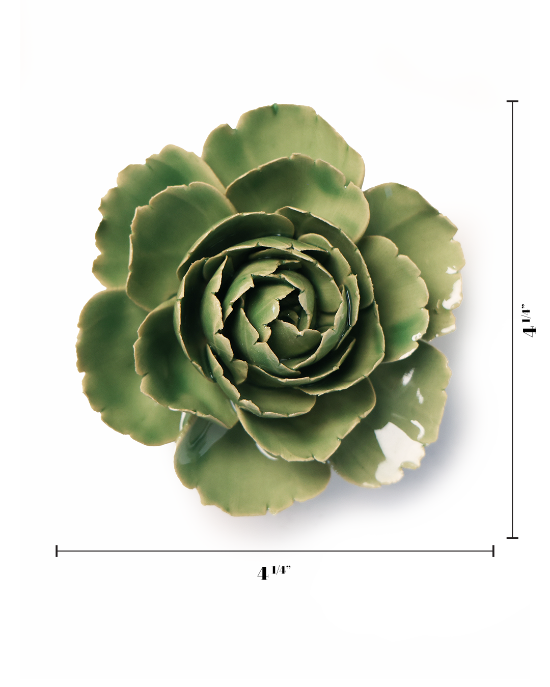 CHIVE CERAMICS - KERAMISK VÆGBLOMST - GRØN ENGELSK ROSE