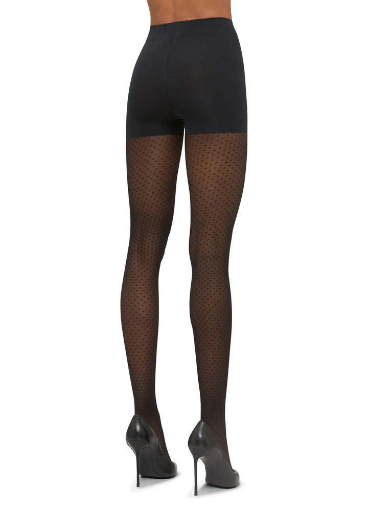 WOLFORD - STRØMPEBUKSER -Control Dots Tights - 14984 - 7005 black