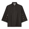 CONTINUE - SKJORTE - KLARA 15039 - BLACK/GOLD BUTTONS