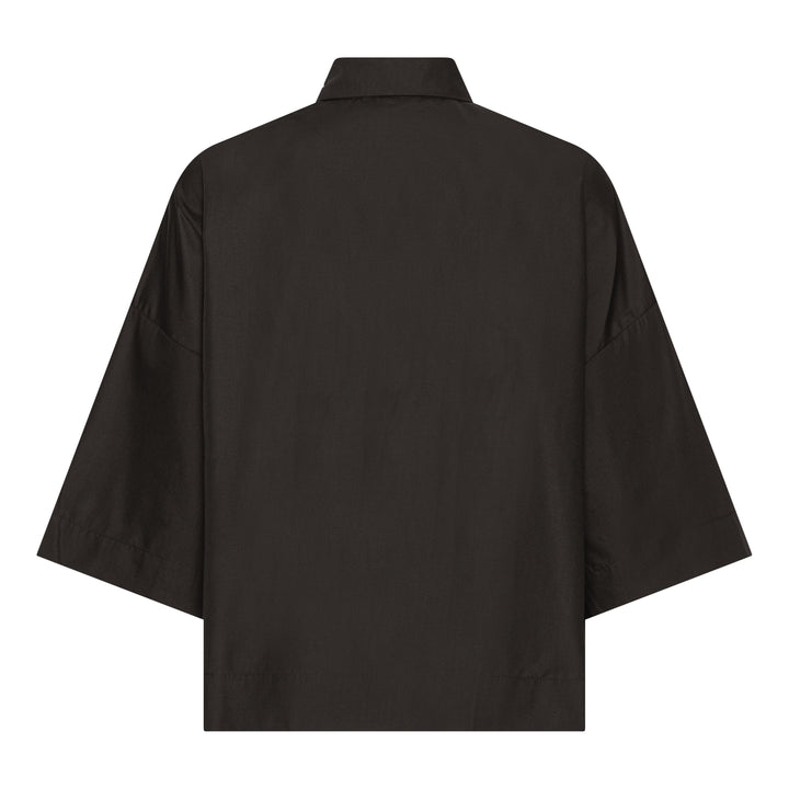 CONTINUE - SKJORTE - KLARA 15039 - BLACK/GOLD BUTTONS