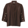 DARK BROWN/GOLD BUTTONS