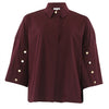CONTINUE - SKJORTE - KLARA 15039 - BORDEAUX/GOLD BUTTONS
