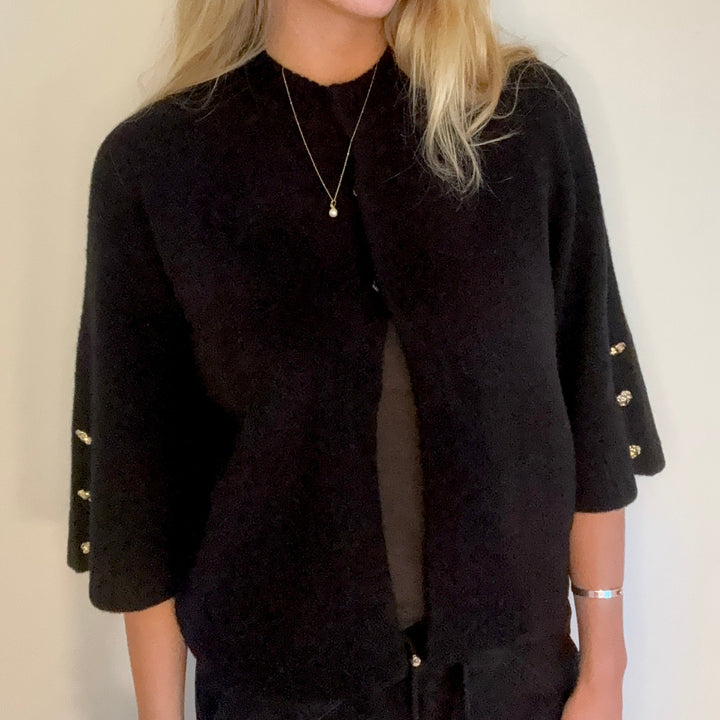 CONTINUE - CARDIGAN - ANNA 15070 - BLACK