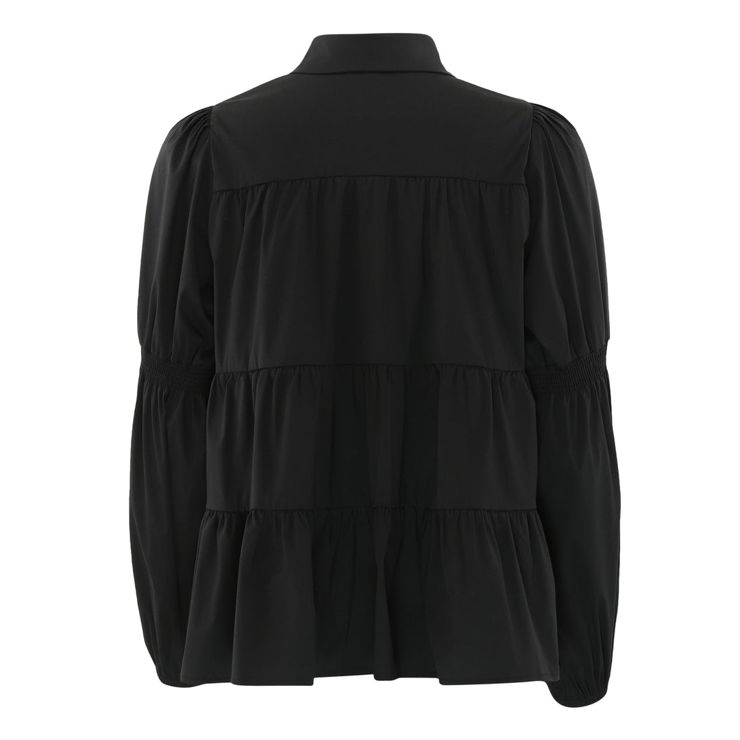 CONTINUE - SKJORTE - SANNA GOLD BUTTONS 15085 - SORT