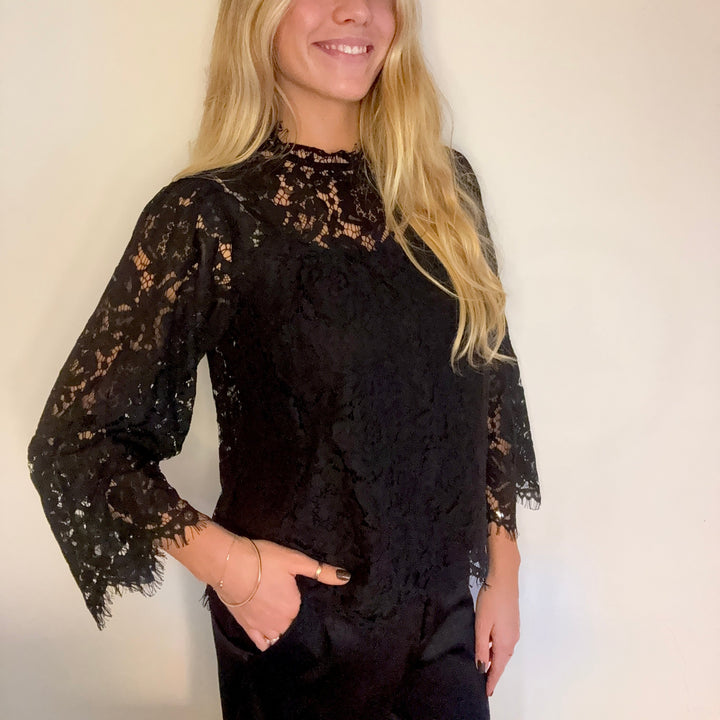 CONTINUE - BLUSE - VALERI 15095 - SORT