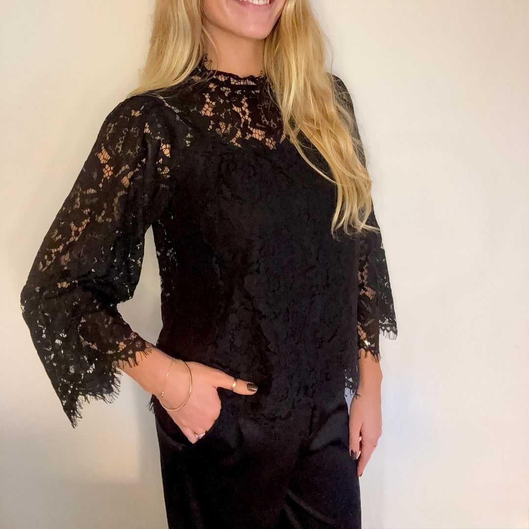 CONTINUE - BLUSE - VALERI 15095 - SORT