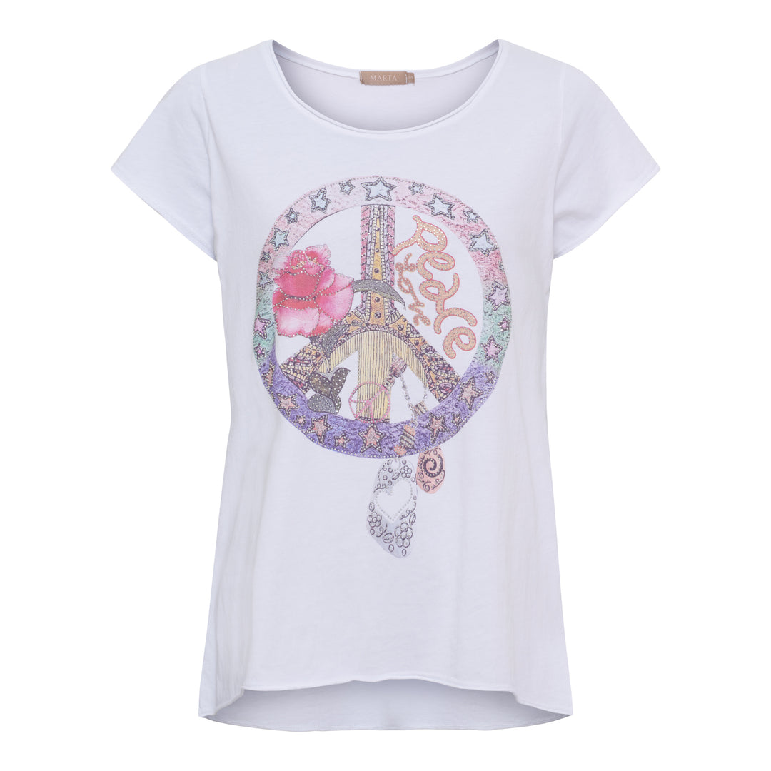 MARTA DU CHATEAU - T-SHIRT - MARIE 1535 - MULTI PEACE