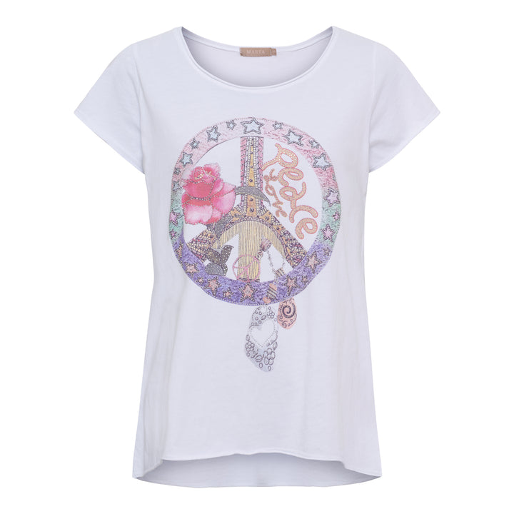 MARTA DU CHATEAU - T-SHIRT - MARIE 1535 - MULTI PEACE
