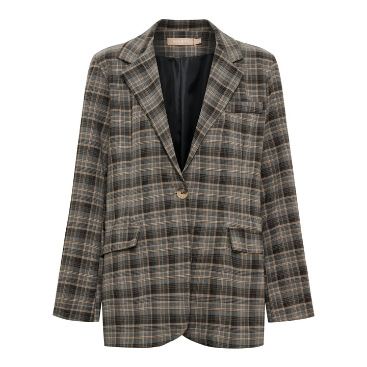 MARTA DU CHATEAU - BLAZER - CHARM 15502 CHECK - GREY