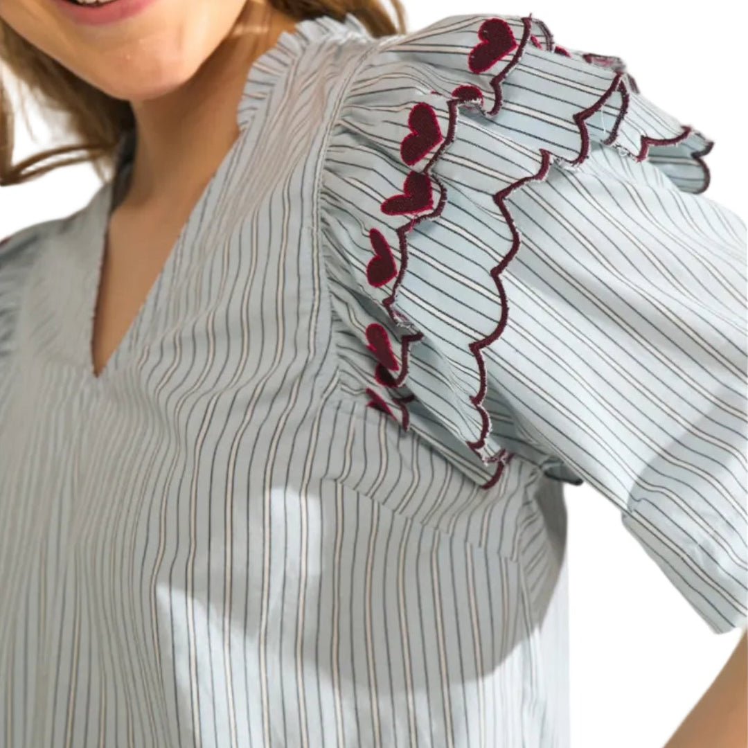 NÜMPH - BLUSE - DITTY 707007 - FLOATY BLUE