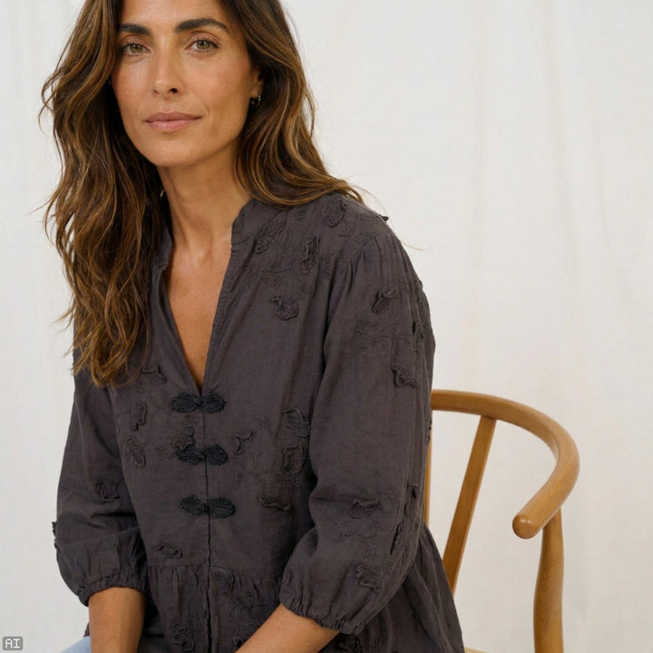 MARTA DU CHATEAU - BLUSE - SAFIYA - 202722 - CASTAGNO