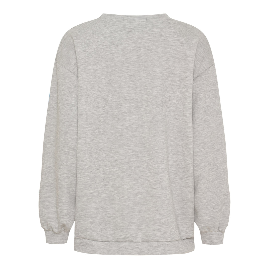 MARTA DU CHATEAU - SWEATSHIRT - HIBISCUS 22659 - GREY/SKYBLUE