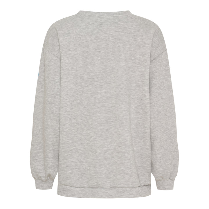 MARTA DU CHATEAU - SWEATSHIRT - HIBISCUS 22659 - GREY/SKYBLUE
