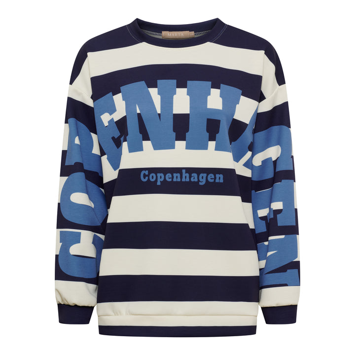 MARTA DU CHATEAU - SWEATSHIRT - NERINA - 22659S - BLUE/JEANS