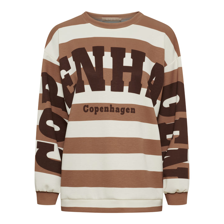 MARTA DU CHATEAU - SWEATSHIRT - NERINA - 22659S - CAMELLO/MORO