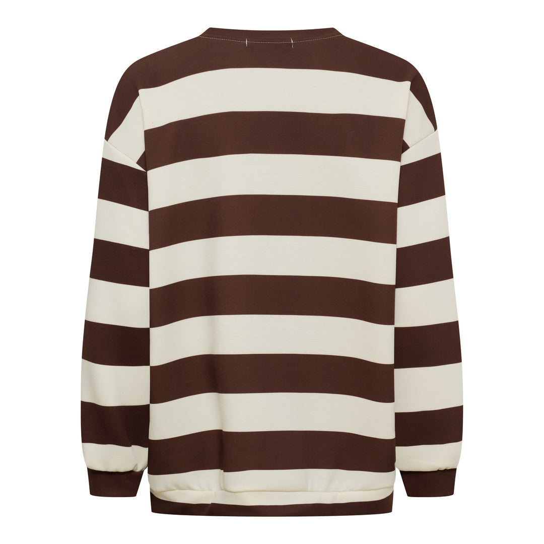 MARTA DU CHATEAU - SWEATSHIRT - NERINA - 22659S - CHOCO/JEANS BLUE