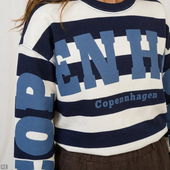MARTA DU CHATEAU - SWEATSHIRT - NERINA - 22659S - BLUE/JEANS