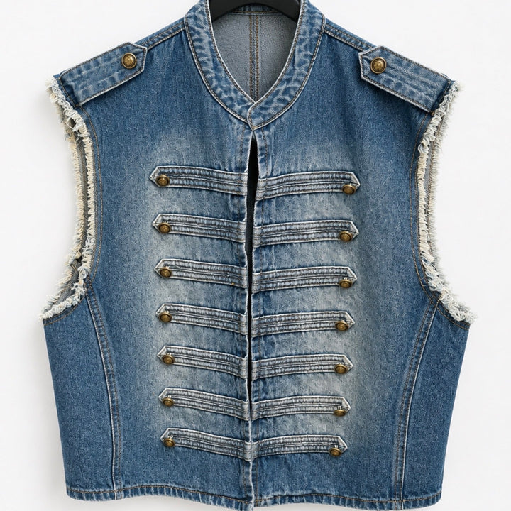 MARTA DU CHATEAU - VEST - HOLIDAY - 268678 - DENIM