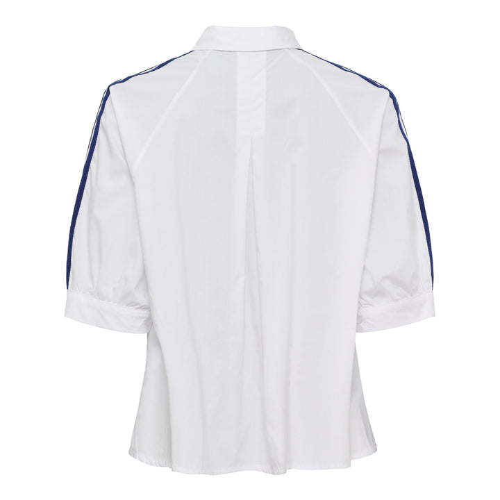 MARTA DU CHATEAU - SKJORTE - BAMBI - 268819 - WHITE/NAVY