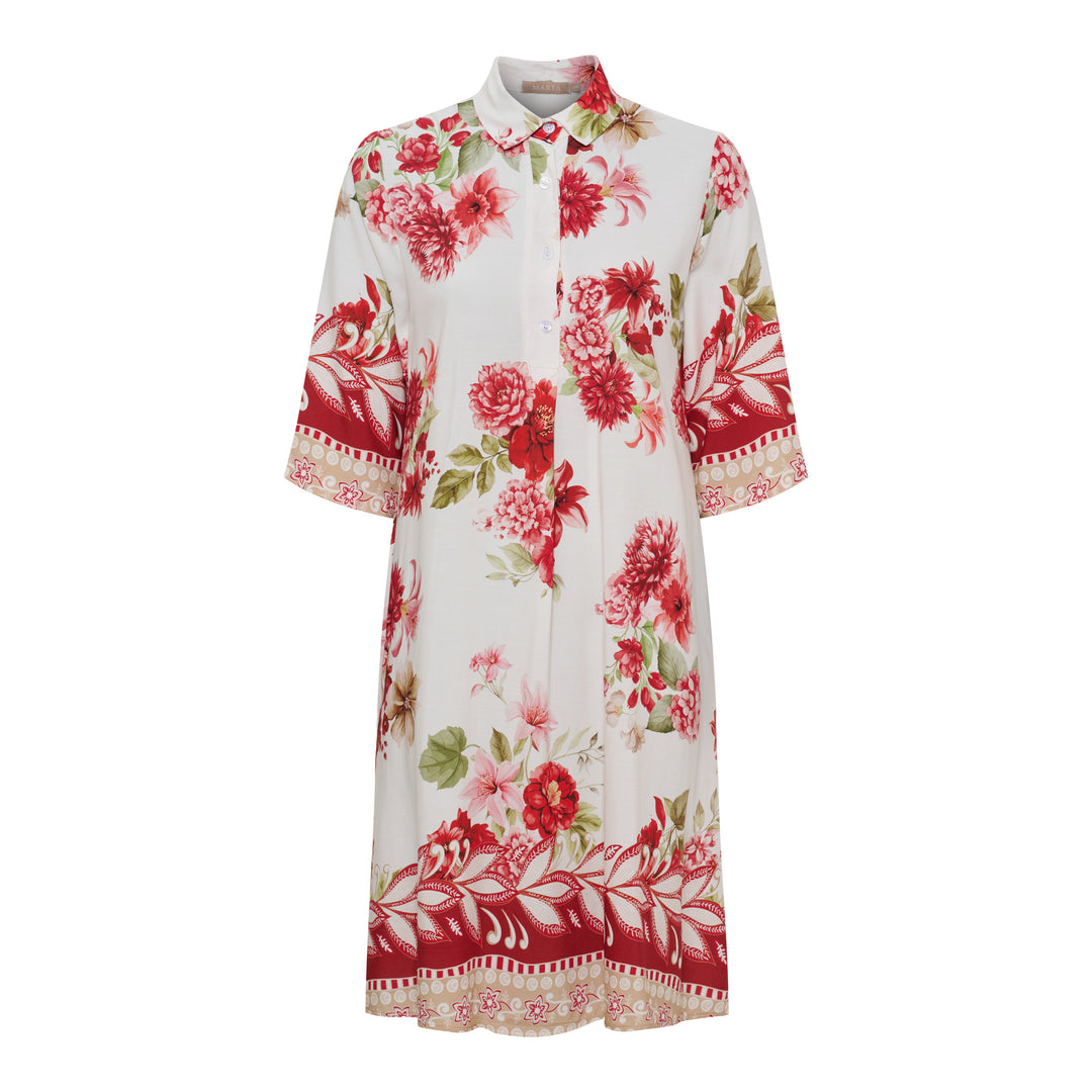 MARTA DU CHATEAU - KJOLE - FLORIELLE 269202 - RED FLOWER