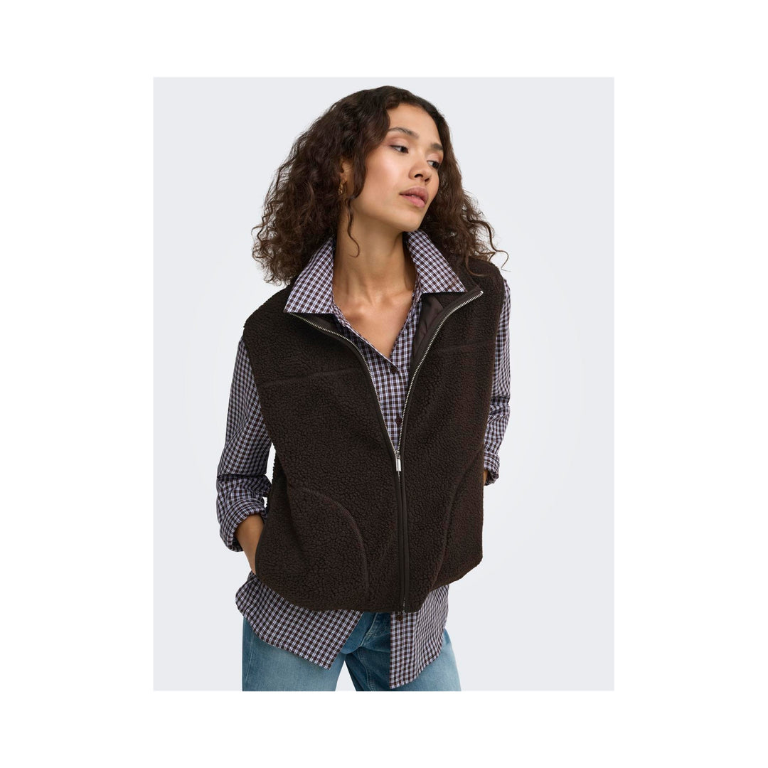 ONLY - VEST - BABY TEDDY 15379000 - COFFEE BEAN