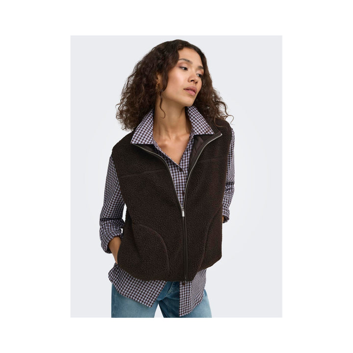 ONLY - VEST - BABY TEDDY 15379000 - COFFEE BEAN