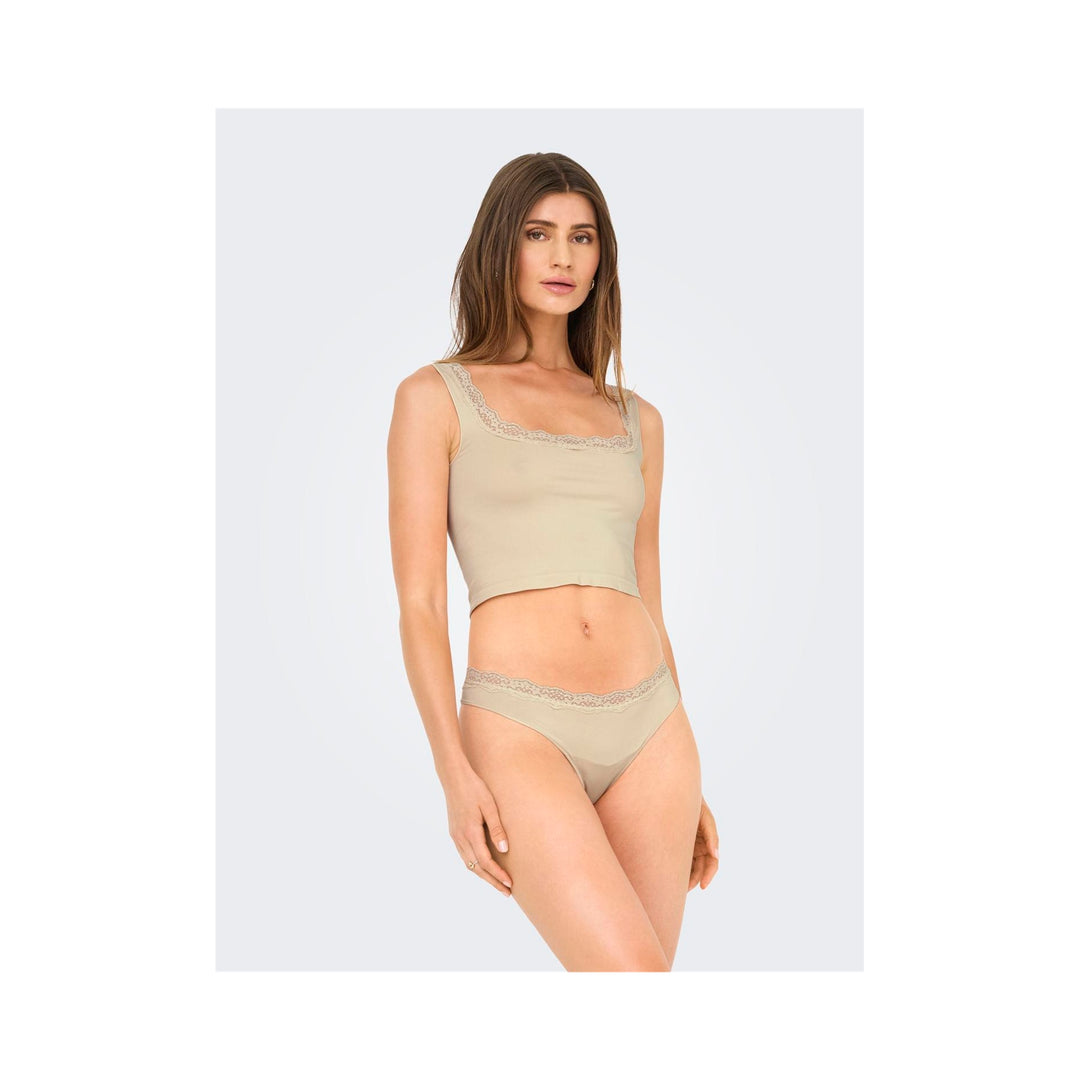 ONLY - TOP - VICKY LACE 15354408 - PEACH TAFFY