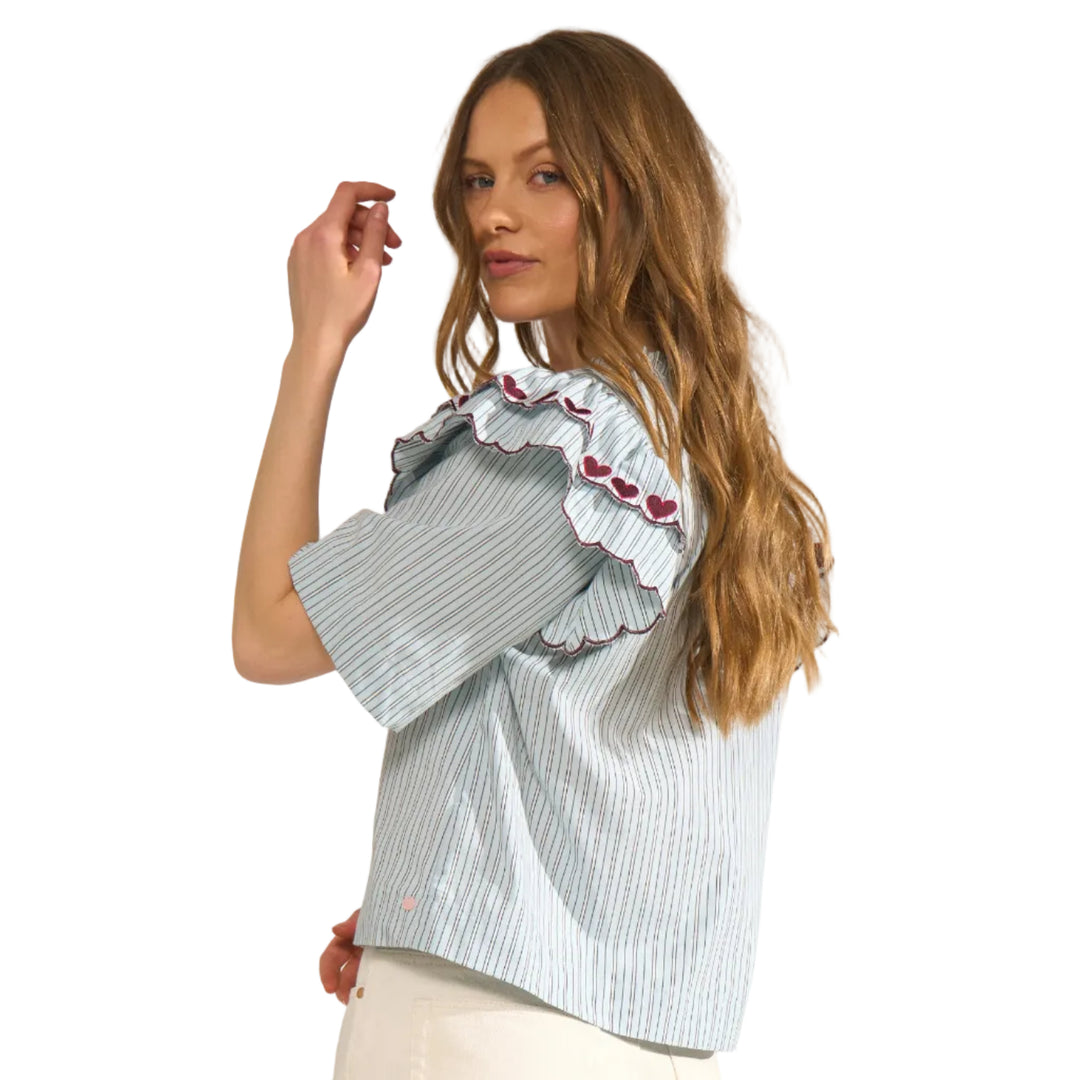 NÜMPH - BLUSE - DITTY 707007 - FLOATY BLUE