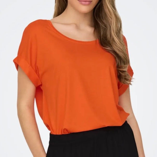 ONLY - T-SHIRT - MOSTER 15106662 - SCARLET IBIS