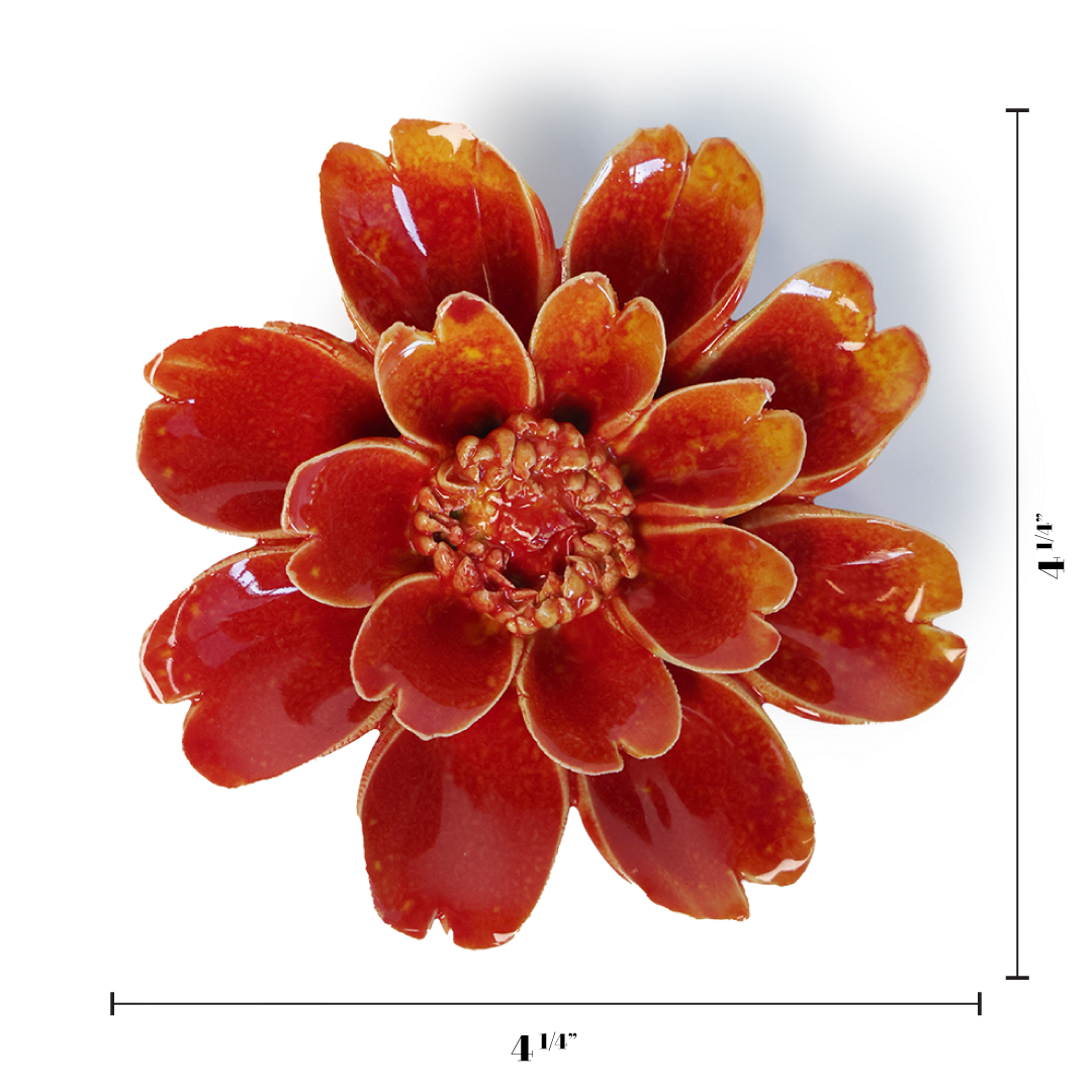 CHIVE CERAMICS - KERAMIK VÆGBLOMST - ORANGE YELLOW PARIS DAISY