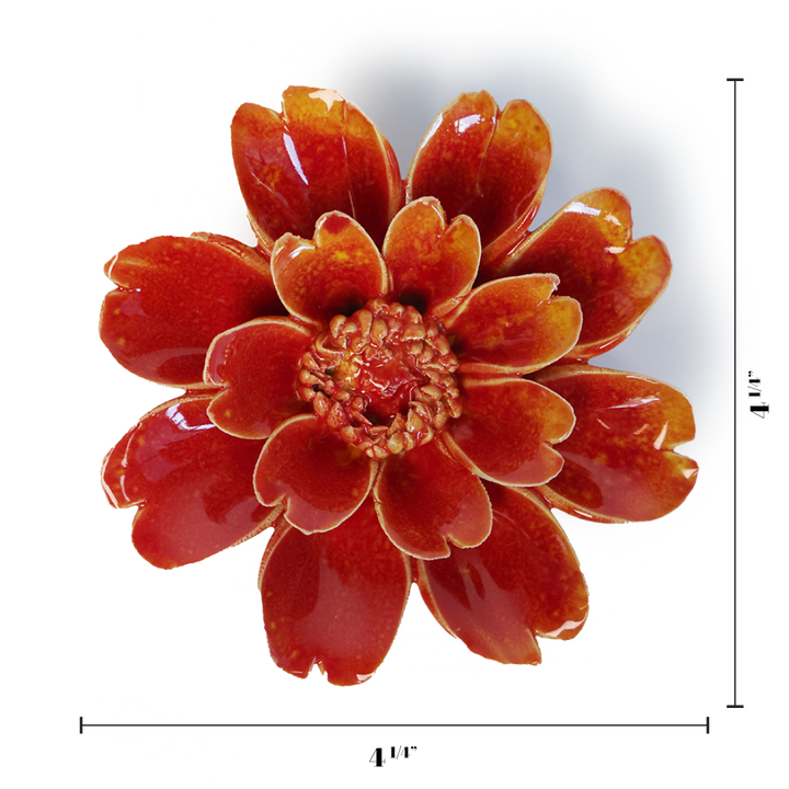 CHIVE CERAMICS - KERAMIK VÆGBLOMST - ORANGE YELLOW PARIS DAISY