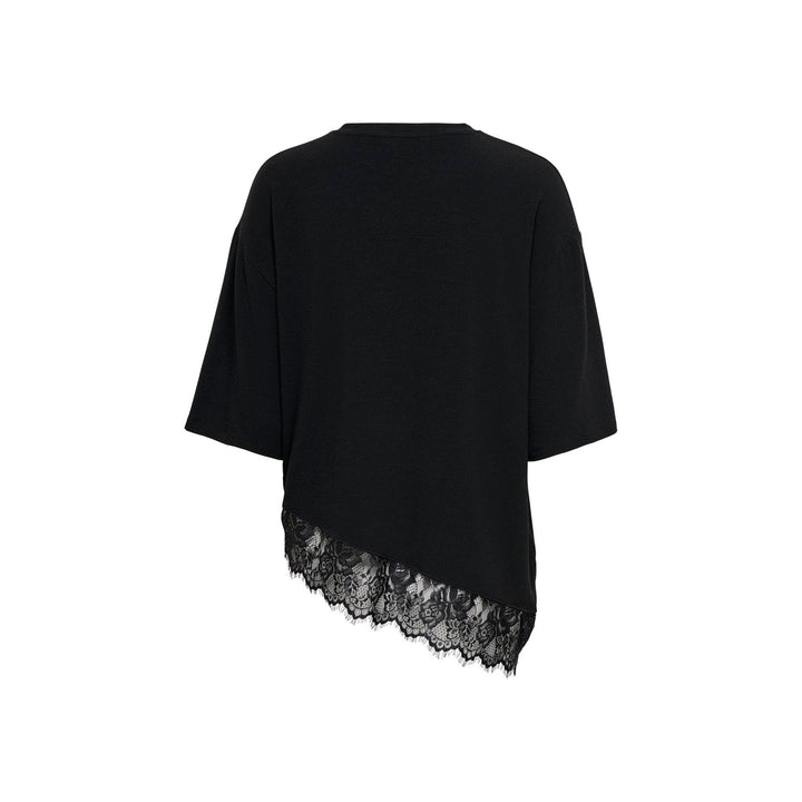 ONLY - T-SHIRTS - GLAMOUR SS LACE - 15391753 - BLACK