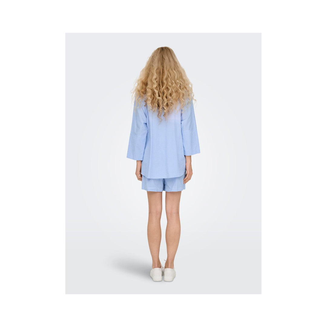 ONLY - SKJORTE - AUGUSTA 15347661 - CLOUD DANCER/BLUE STRIPES