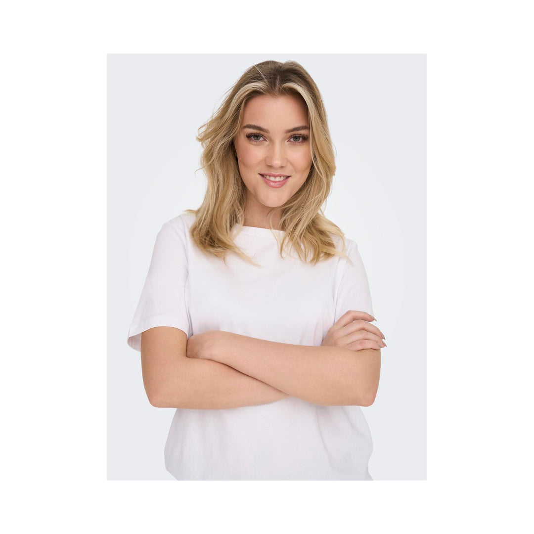 ONLY - T-SHIRT - ONLY TEE 15270390 - HVID