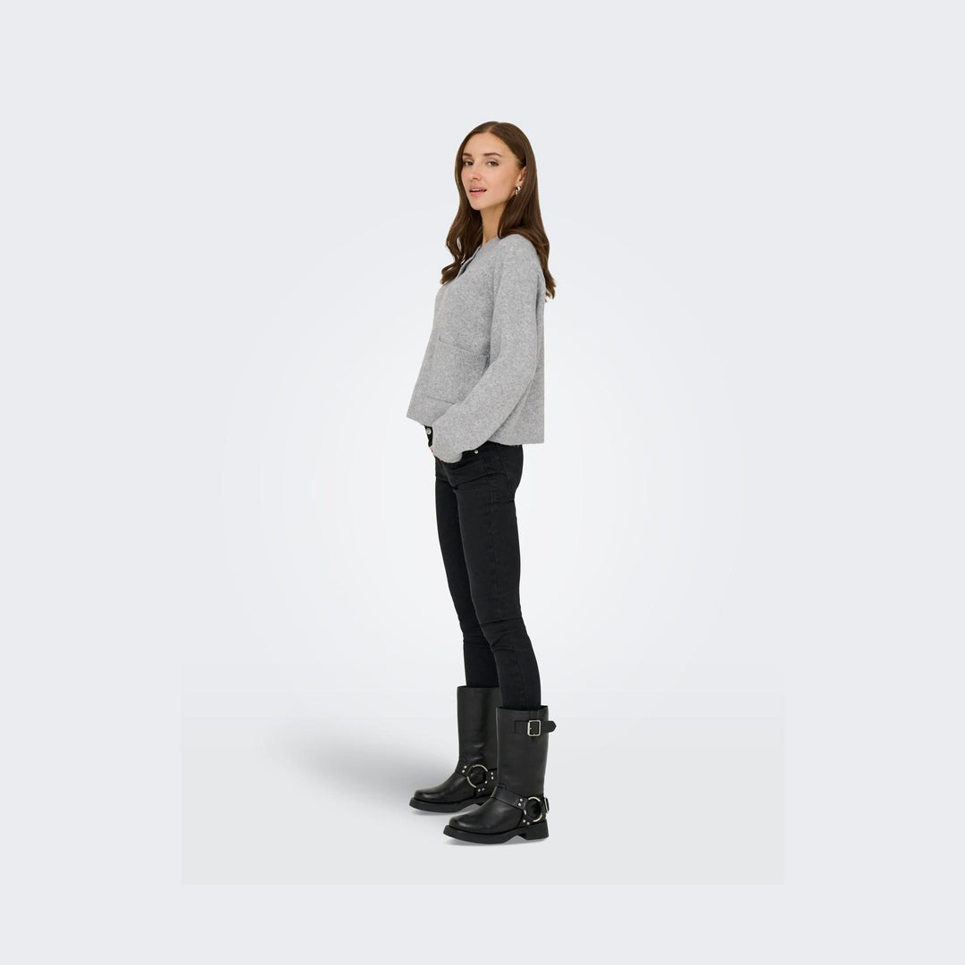 ONLY - CARDIGAN - PIEMONTE 15344118 - LIGHT GREY MELANGE