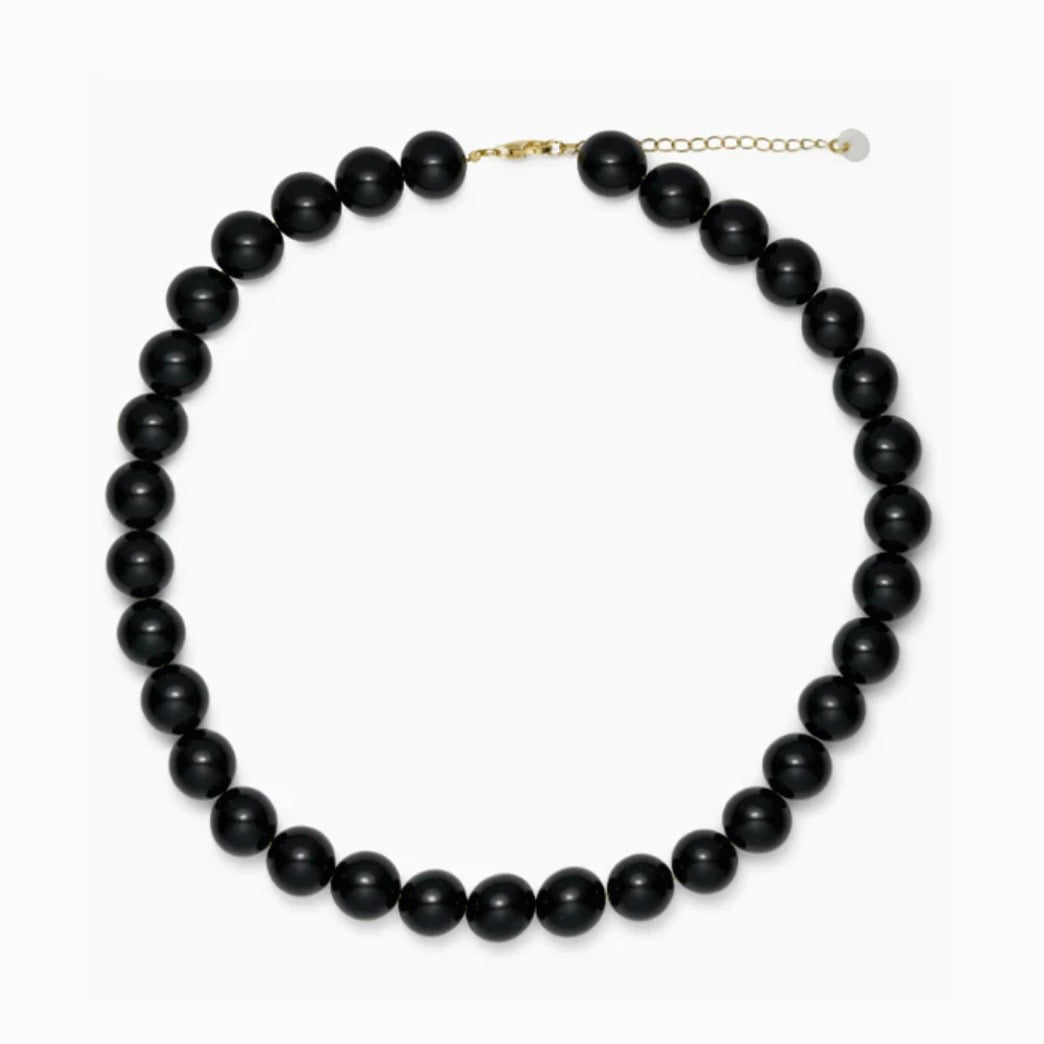 SOÏ - KRYSTAL HALSKÆDE - FARO - CHUNKY SORT ONYX