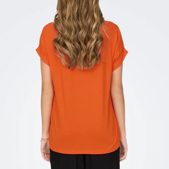 ONLY - T-SHIRT - MOSTER 15106662 - SCARLET IBIS
