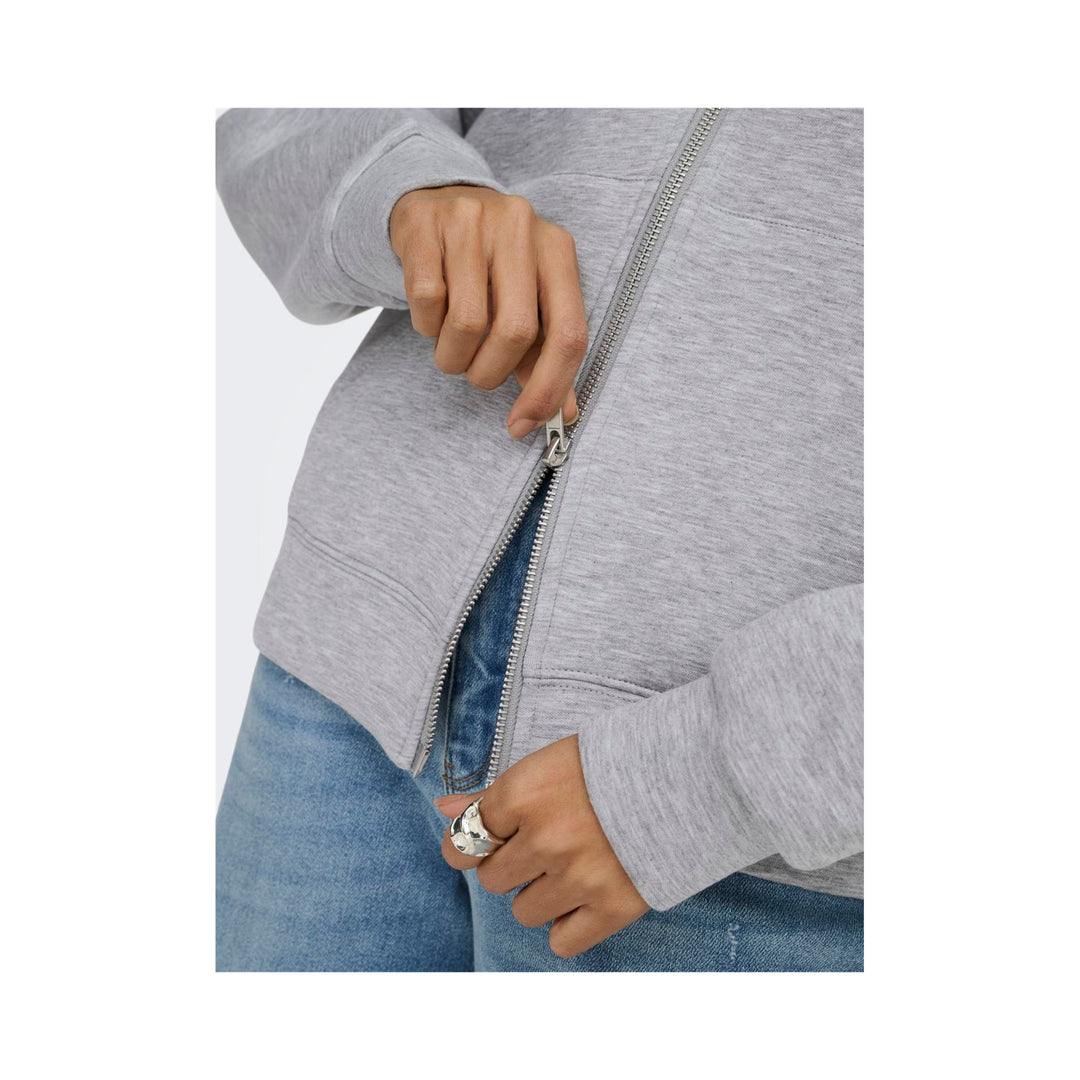 ONLY - ZIP HOODIE - NAOMI 15383142 - LIGHT GREY MELANGE